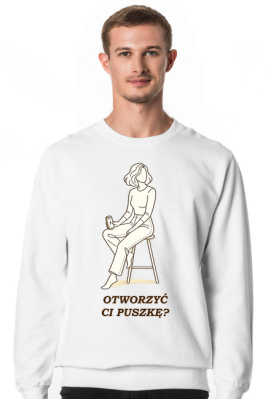 Bluza Męska Klasyczna – Otworzyć Ci Puszkę? - MariDonna90AI