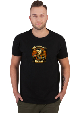 Koszulka Męska Million Dollar Energy Rekin Biznesu Premium Vintage VintageVibe - VintageVibe