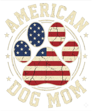 American dog mom USA /Amerykańska mama psa - nadruk
