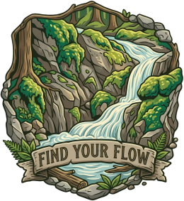 Koszulka Find Your Flow – Wodospad Las Górska Natura