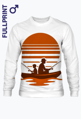 Bluza Dla Wędkarza Wspólne Wędkowanie Ojciec i Syn Prezent Retro - PrintBaza