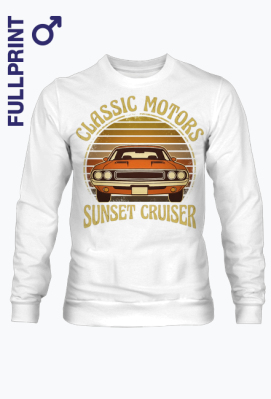 Bluza Retro Muscle Car Classic Motors Sunset Cruiser - PrintBaza