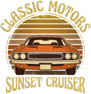 Bluza Retro Muscle Car Classic Motors Sunset Cruiser - nadruk