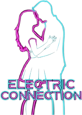 Bluza Neonowa Para - Electric Connection - Romantyczny Nadruk - nadruk