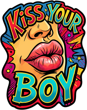 Bluza Kiss Your Boy Pop Art - nadruk