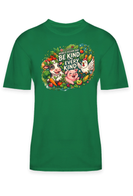 Koszulka World Vegan Day – Be Kind to Every Kind | Wegańska Świnia Krowa Kura - PrintBaza