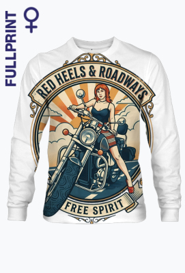 Motocykl retro z dziewczyną pin-up - PrintBaza