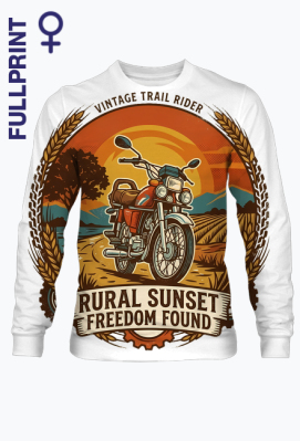 Motocykl Klasyczny Vintage Scrambler Zachód Słońca - PrintBaza