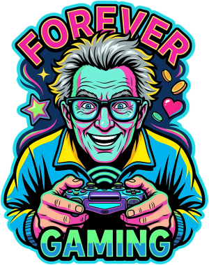 Nadruk Forever Gaming – retro gaming, pad, geek, koszulka dla gracza - nadruk