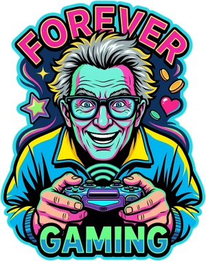 Nadruk na koszulkę Forever Gaming – retro gaming, pad, geek, koszulka dla gracza - nadruk