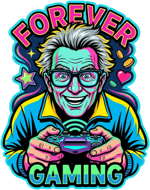 Nadruk Forever Gaming – retro gaming, pad, geek, koszulka dla gracza - nadruk