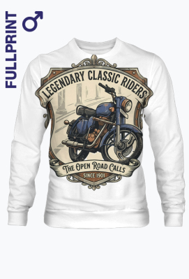 Wzór na Bluzę Retro: Klasyczny Motocykl - PrintBaza