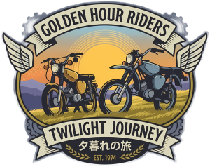 Bluza Motocyklowa Retro – Golden Hour Riders, Klasyczne Motocykle Vintage - nadruk