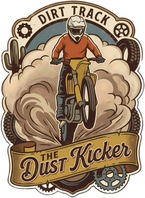 Bluza Dirt Track – motocykl crossowy, kurz i "The Dust Kicker" - nadruk