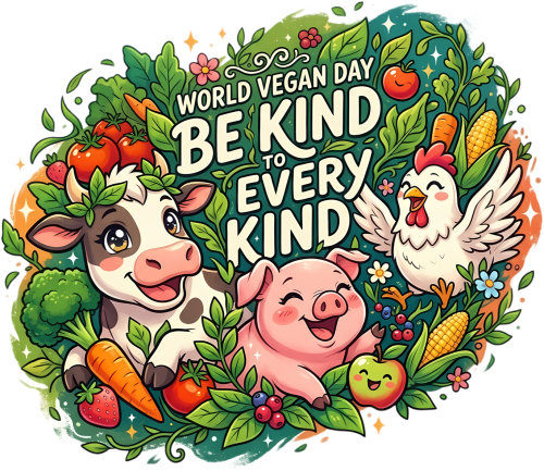 Kubek World Vegan Day – Be Kind to Every Kind | Wegańska Świnia Krowa Kura