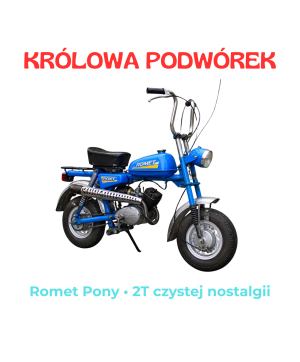 Koszulka Romet Motorynka Królowa Podwórek PRL Pony - nadruk
