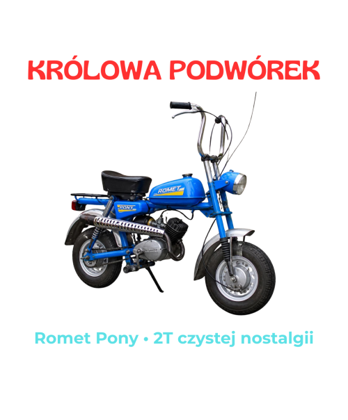 Koszulka Romet Motorynka Królowa Podwórek PRL Pony