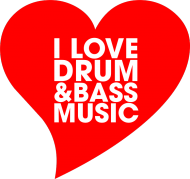 Koszulka I Love Drum & Bass Music Vol. 2 CZARNA