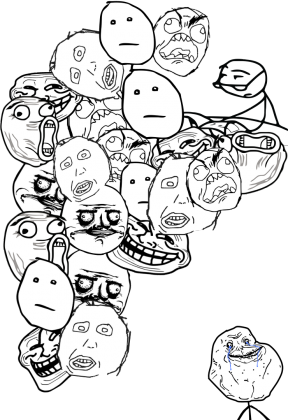 Koszulka niebieska Rage Comics męska
