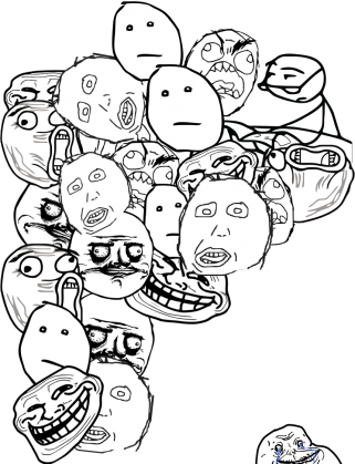 Koszulka szara Rage Comics męska