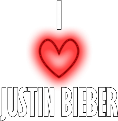 I LOVE JUSTIN BIEBER męska