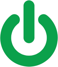 Power Button - zielony nadruk
