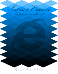 Internet Explorer diamonds blue