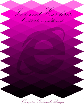 Internet Explorer diamonds pink