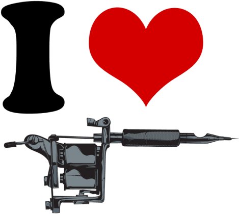 I Love Ink - Biały Kubek