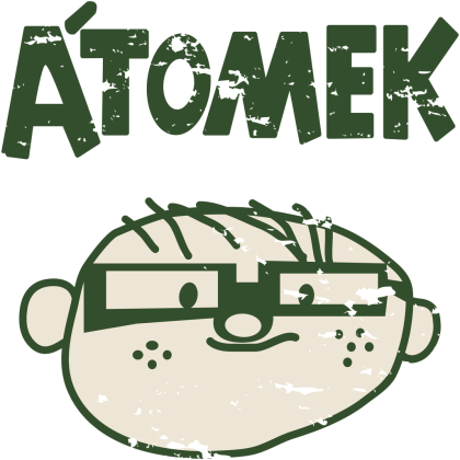 Bluza kangur z kapturem Atomek, komiks.
