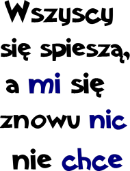 nic mi się nie chce
