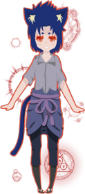 Semi-chibi: Sasuke-neko