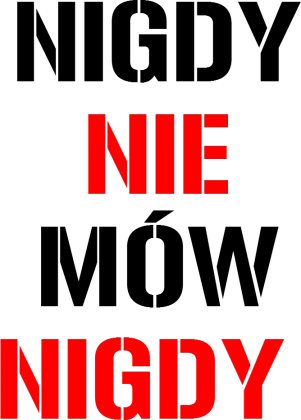 T-SHIRT NIGDY NIE MÓW NIGDY men's