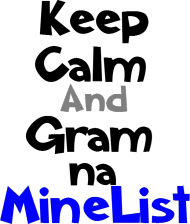 Keep Calm And Gram na MineList