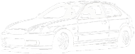 Honda Civic 6gen HB White  FastOutline