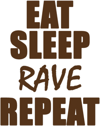 Bluza damska - Eat, sleep, rave, repeat