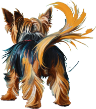Koszulka Pies Yorkshire Terrier Przód i Tył