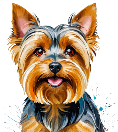 Koszulka Pies Yorkshire Terrier Przód i Tył