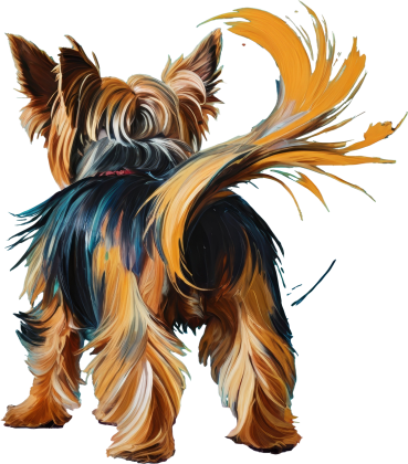 Koszulka Pies Yorkshire Terrier Przód i Tył