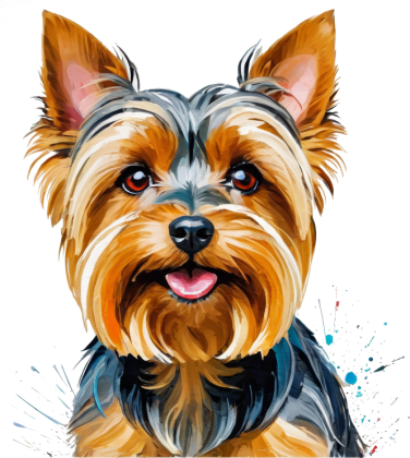 York Terrier Koszulka z Nadrukiem Abstrakcja