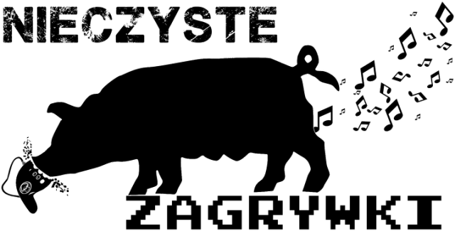 Nieczyste Zagrywki - czarna świnia napis