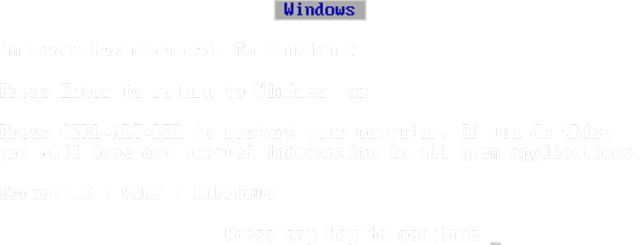 Blue Screen of Death T-shirt Win98