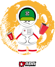 Kosmonauta księżyc Pada