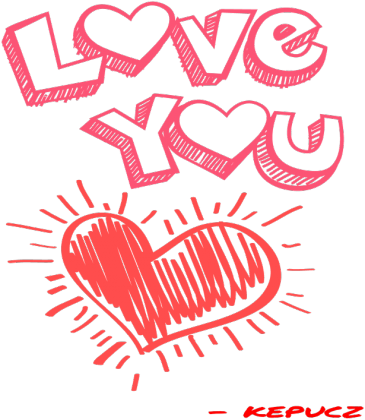 T-shirt LOVE YOU - dedykacja Ilonka