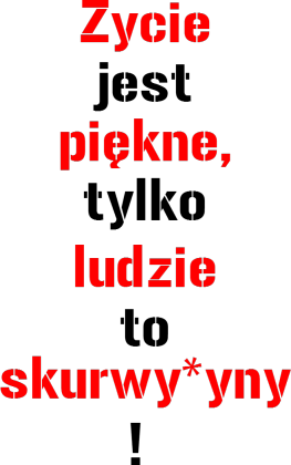 Bluza z kapturem  Życie jest piękne...
