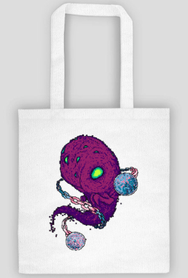 Eko Torba na Ramie Kosmiczna Metalowa Zjawa Pixel Art - Wlepiarnia