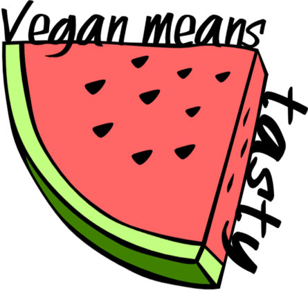 T-shirt Vegan means tasty