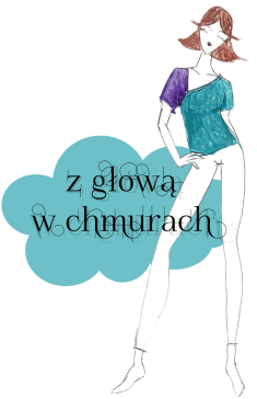 Z głową w chmurach - dziewczecy t-shirt