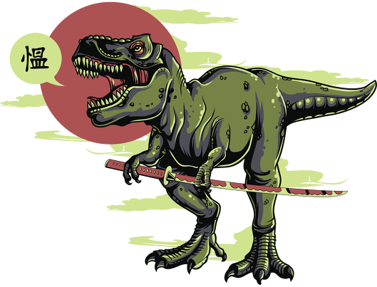 TREX samurai - Kubek - nietypowe i śmieszne kubki dla każdego