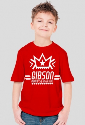 Gibony są wszędzie! v.2 ~ T-shirt czerwony M-Kids - GibbyGibson